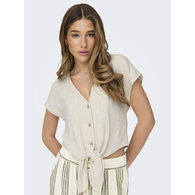 Only onlsiesta ss knot lin bl shirt pnt 15322270 moonbeam 06613.180.0015 large