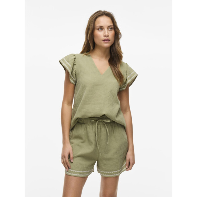Vila vitovan v-neck top 14104844 sage 06010.369.0132 large
