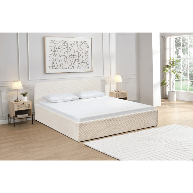CaliCosy Opbergbed 160x200 cm met hoofdbord bekleed met livy 3178006 large