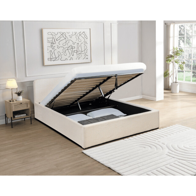 CaliCosy Opbergbed 160x200 cm met hoofdbord bekleed met livy 3178006 large
