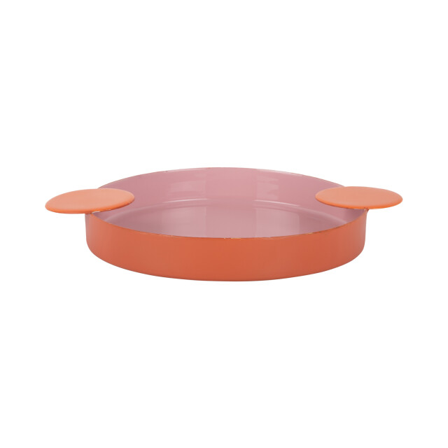 Present Time dienblad double funky large soft pink & bright orange 3062365 large