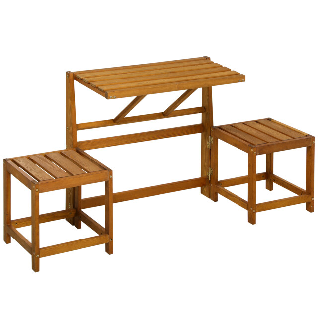 4goodz Outsunny 2-in-1 tuinmeubelset voor 2 personen inklapbaar 3177958 large