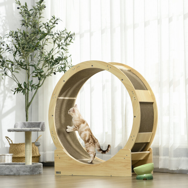 4goodz Kattenloopwiel 91 cm met rem en krabplank, kattenloopwiel 3177956 large