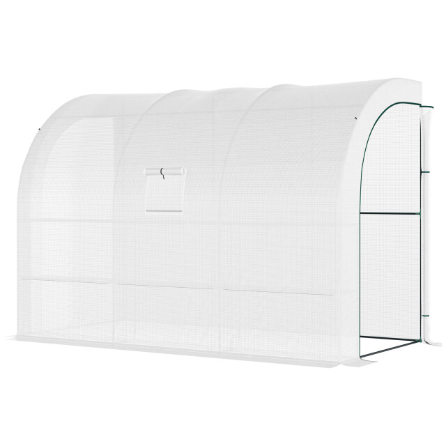 4goodz Outsunny kas, tuinkas met plastic bekleding, uv-bestendig, 3 lagen, 3178033 large