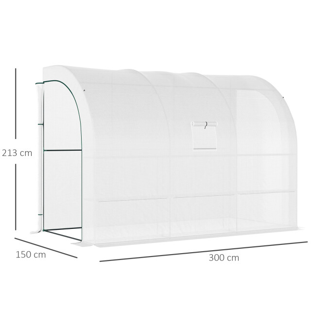 4goodz Outsunny kas, tuinkas met plastic bekleding, uv-bestendig, 3 lagen, 3178033 large