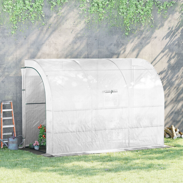 4goodz Outsunny kas, tuinkas met plastic bekleding, uv-bestendig, 3 lagen, 3178033 large