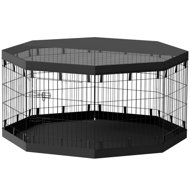 4goodz Pawhut puppyren, 76 cm hoog/ong. 2,5 m², 8 panelen, bodemzeil, 3178031 large