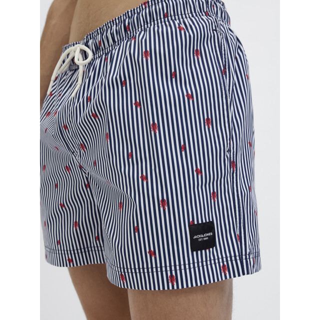 Jack & Jones Heren zwemshort jpstmaui jjswim gestreept kreeft 12272933-Navy Blazer large