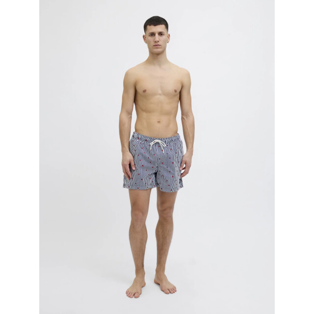 Jack & Jones Heren zwemshort jpstmaui jjswim gestreept kreeft 12272933-Navy Blazer large