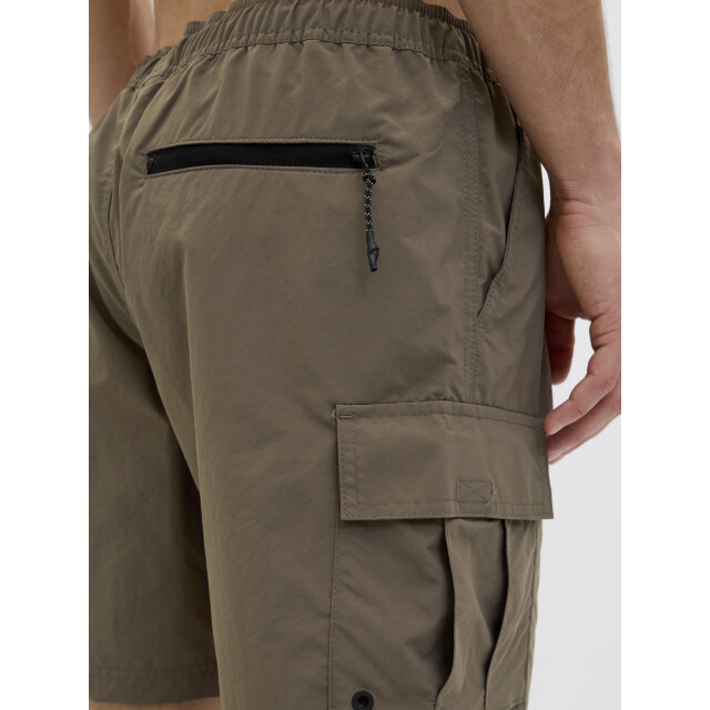 Jack & Jones Heren zwemshort jpstnaxos cargo effen donker 12272989-Major Brown large