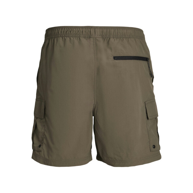 Jack & Jones Heren zwemshort jpstnaxos cargo effen donker 12272989-Major Brown large