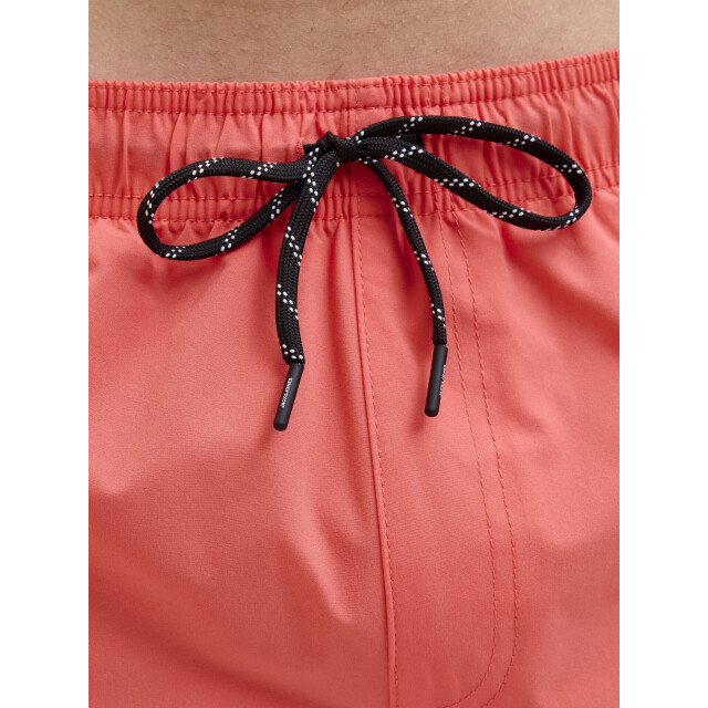 Jack & Jones Heren zwemshort jpstmaui double logo effen hot coral 12272799-Hot Coral large