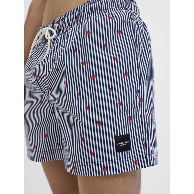 Jack & Jones Heren zwemshort jpstmaui jjswim gestreept kreeft 12272933-Navy Blazer large