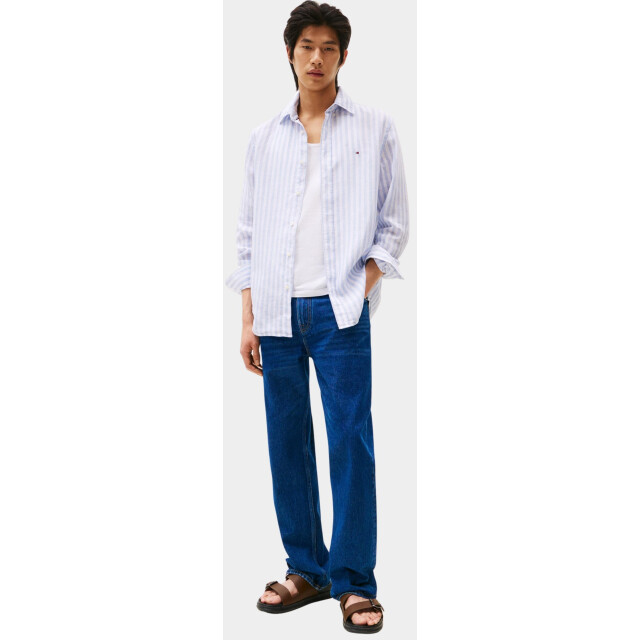 Tommy Hilfiger Casual hemd lange mouw linen essential stripe rf shir mw0mw38581/0a4 184930 large
