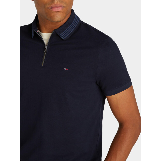 Tommy Hilfiger Polo korte mouw mercerised pique zip reg polo mw0mw38473/dw5 184934 large