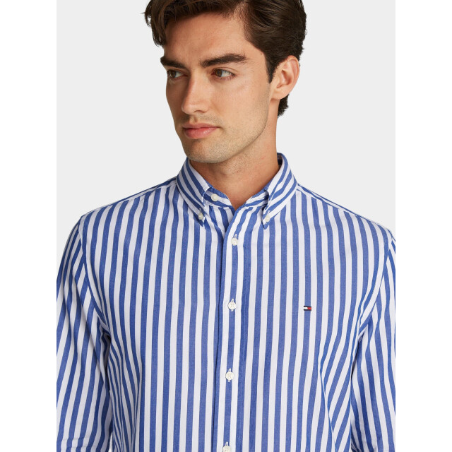 Tommy Hilfiger Casual hemd lange mouw flex poplin bold stripe rf mw0mw39159/0a5 184913 large