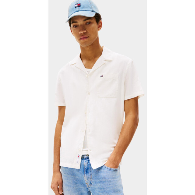 Tommy Hilfiger Casual hemd korte mouw tjm linen blend camp ss ext dm0dm20895/ybl 187920 large