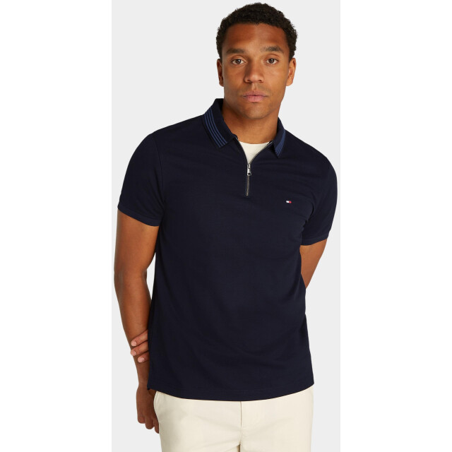 Tommy Hilfiger Polo korte mouw mercerised pique zip reg polo mw0mw38473/dw5 184934 large