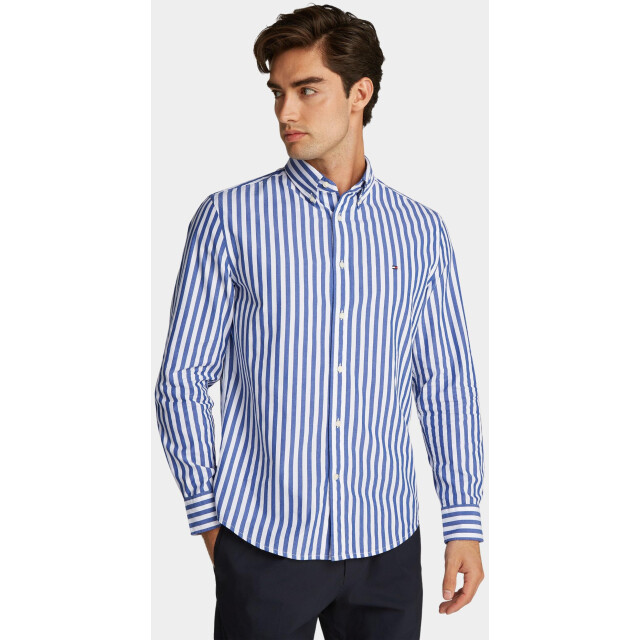 Tommy Hilfiger Casual hemd lange mouw flex poplin bold stripe rf mw0mw39159/0a5 184913 large