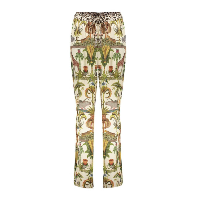 Geisha pants animal jungle 51355-70 10 off-white/green 06541.112.0009 large