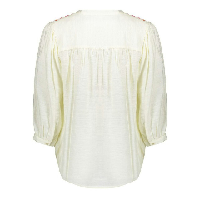 Geisha blouse embroidery at yoke 3/4 sl 53401-14 10 off-white/fuchsia 06615.540.0003 large