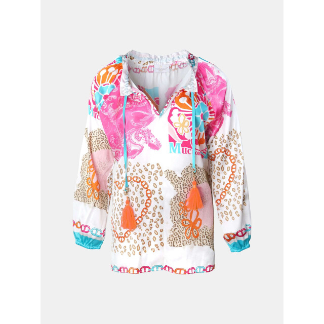 Mucho Gusto ® blouse milano luipaard hart paisleyprint MUCHO GUSTO® Blouse Milano Luipaard Hart Paisleyprint large