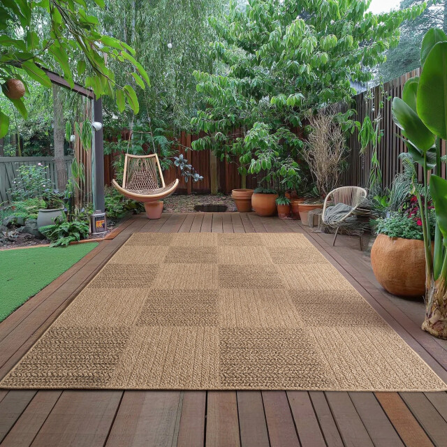 Muratap Timber lorium buitenkleed – indoor & outdoor, jute-look vloerkleed, 3178458 large