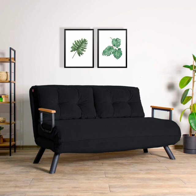 CaliCosy Slaapbank voor 2 personen in stof met metalen poten l133 cm sando 3178536 large