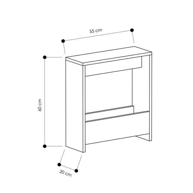 CaliCosy Bijzettafel met opbergruimte l55 cm simpi 3178372 large