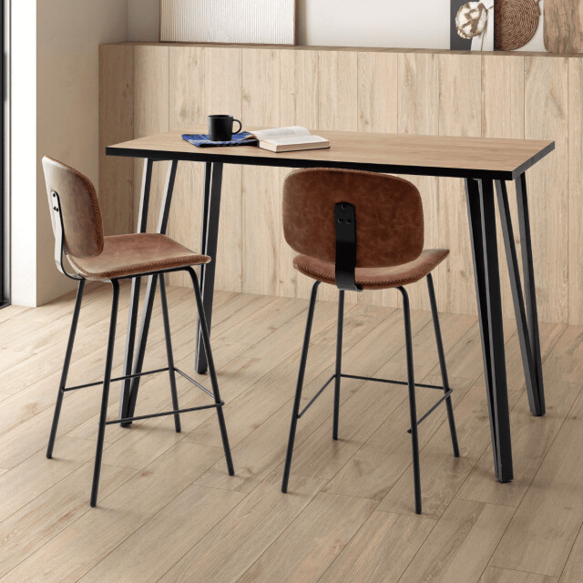 CaliCosy Bartafel met zwarte metalen poten l140 cm sindi 3078859 large