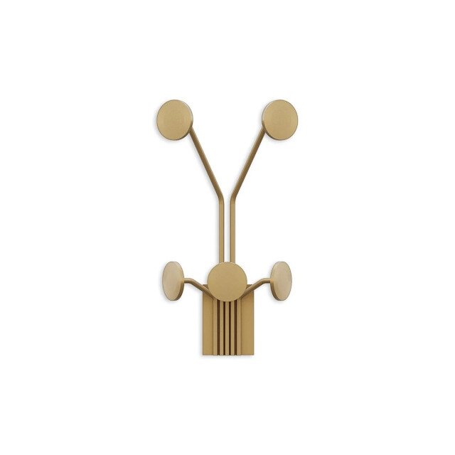 CaliCosy Kapstok voor aan de muur met 5 haken in goudkleurig metaal h40 cm giraffe 3178530 large