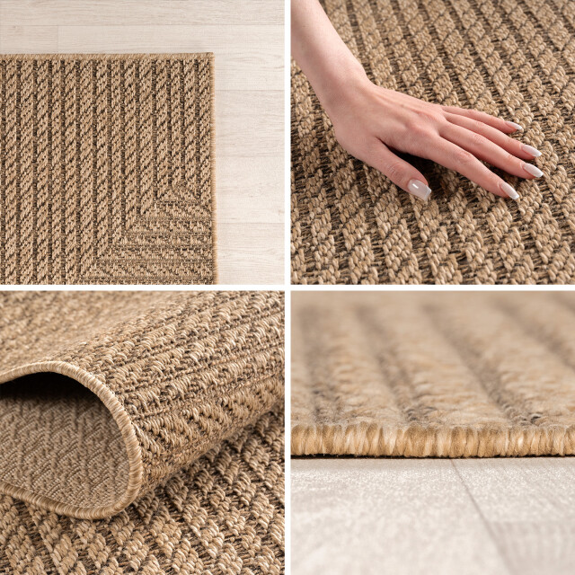 Muratap Timber style buitenkleed – indoor & outdoor, jute-look vloerkleed, 3178467 large