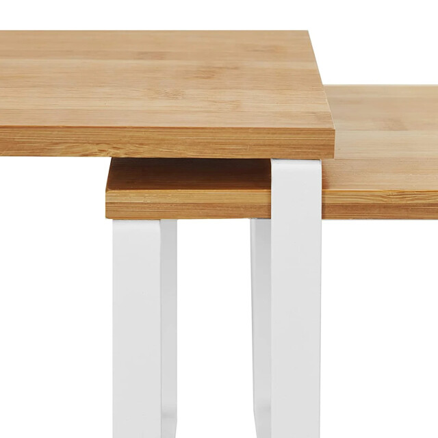 CaliCosy Set van 2 stapelbare planken van bamboe en metaal 2936685 large