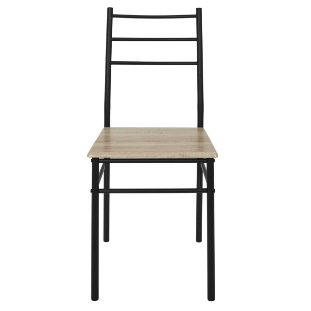 Home Deco Factory Eettafel-set loka met 4 stoelen 110x76x70cm /zwart 3178566 large