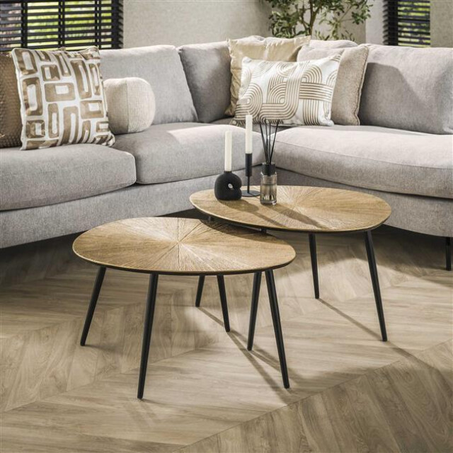 Hoyz salontafel set-2 organisch ray brons/goud metaal 3171147 large