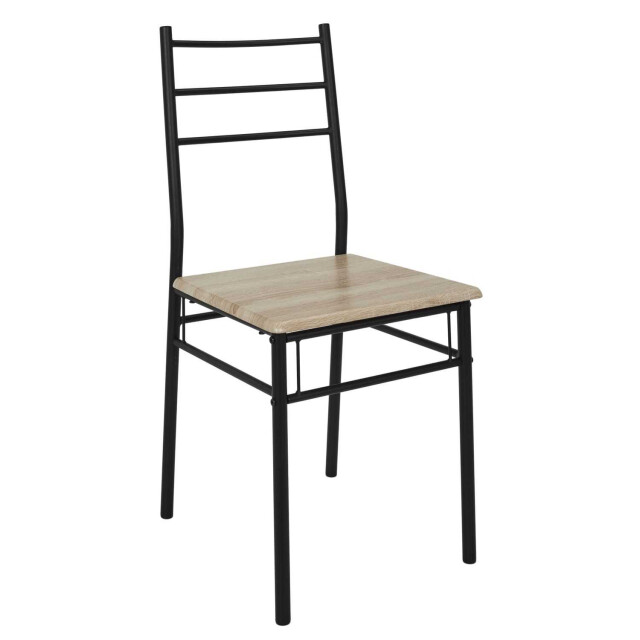 Home Deco Factory Eettafel-set loka met 4 stoelen 110x76x70cm /zwart 3178566 large