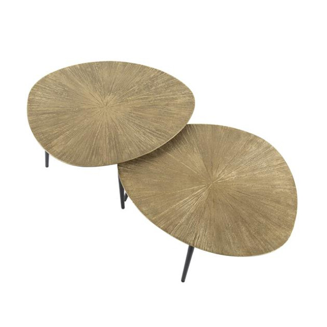 Hoyz salontafel set-2 organisch ray brons/goud metaal 3171147 large