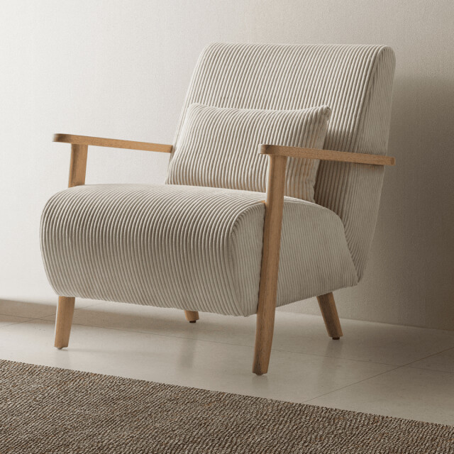 CaliCosy Fauteuil in stof met houten poten l70 cm bonnie 3078811 large