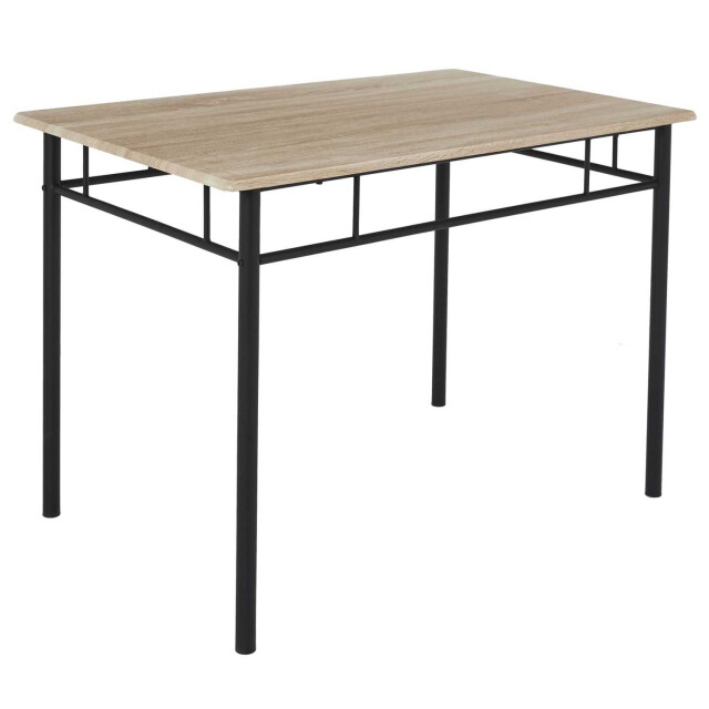 Home Deco Factory Eettafel-set loka met 4 stoelen 110x76x70cm /zwart 3178566 large
