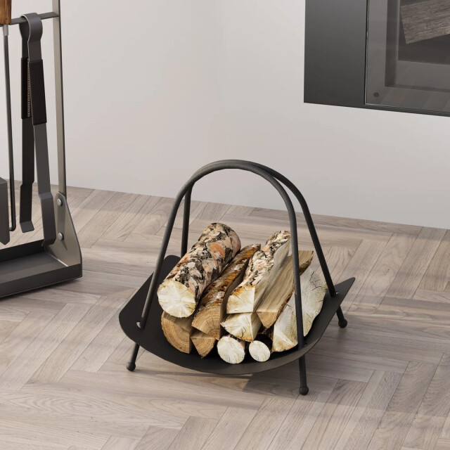 CaliCosy Houthouder design in zwart metaal h50 cm 3178347 large