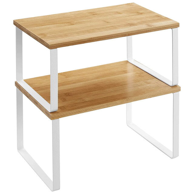 CaliCosy Set van 2 stapelbare planken van bamboe en metaal 2936685 large