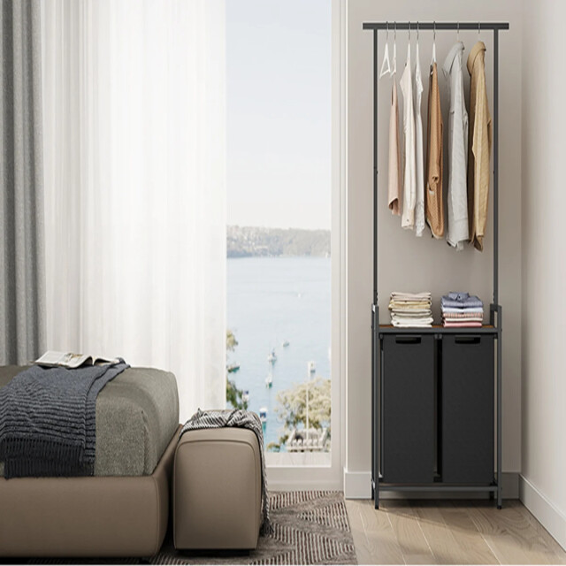 CaliCosy Opbergmeubel voor badkamer met geïntegreerde wasmand h175 cm 2929523 large