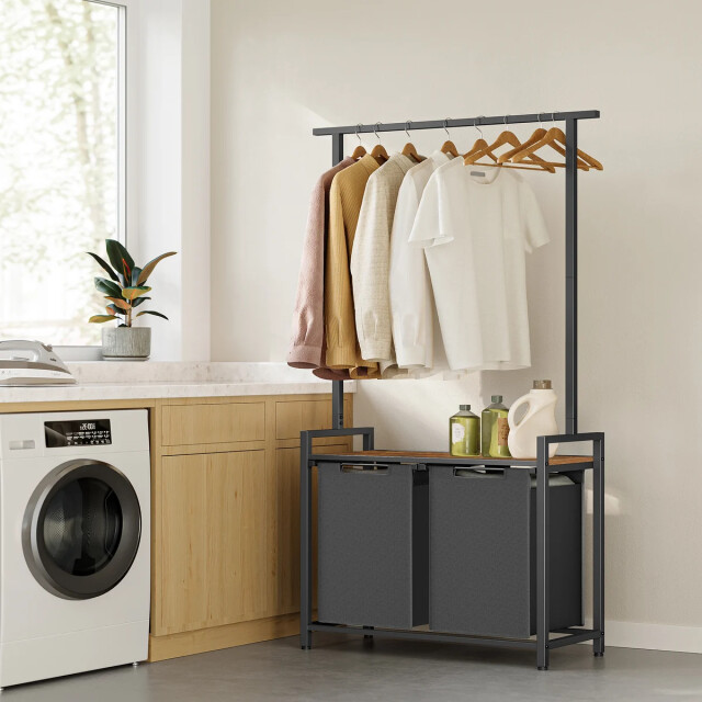 CaliCosy Opbergmeubel voor badkamer met geïntegreerde wasmand h175 cm 2929523 large