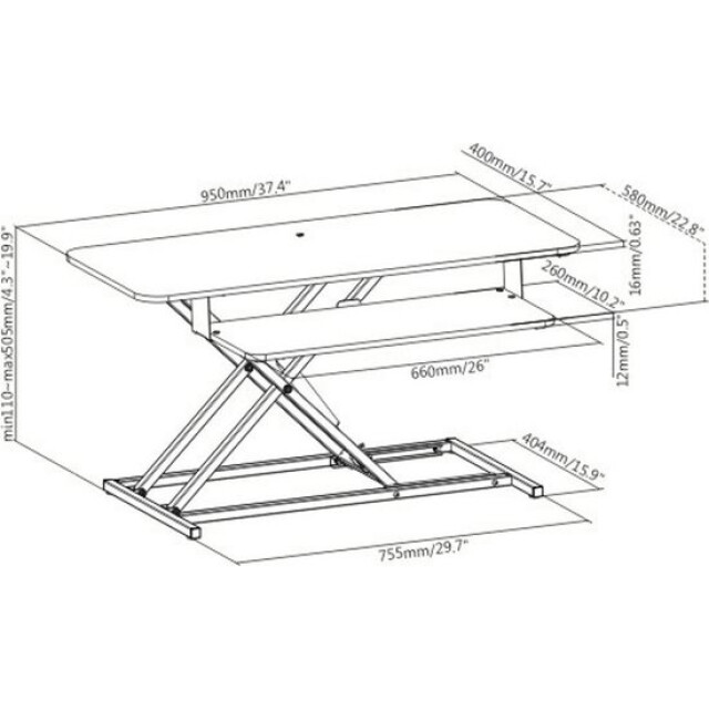 Furnilux zit sta/op bureau verhoger ergonomisch werkstation hoogte 3178331 large