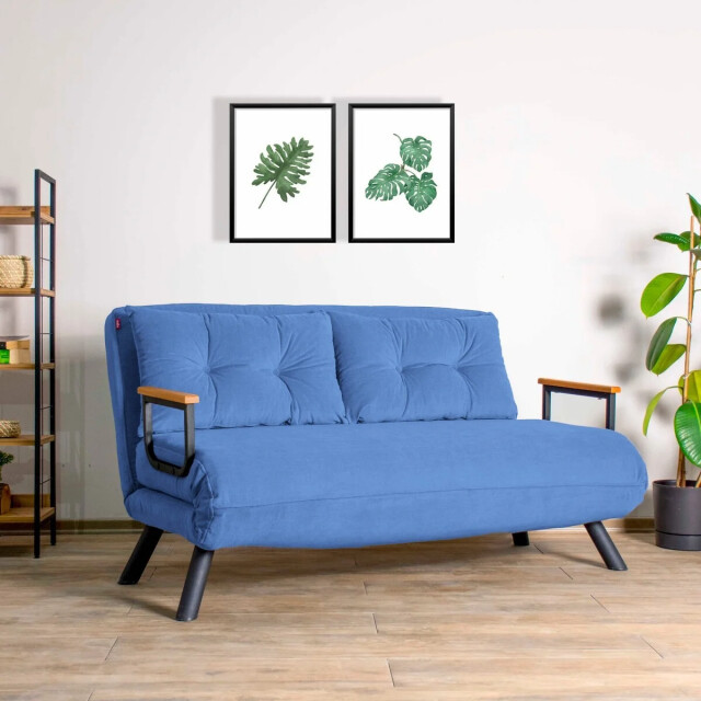 CaliCosy Slaapbank voor 2 personen in stof met metalen poten l133 cm sando 3178537 large