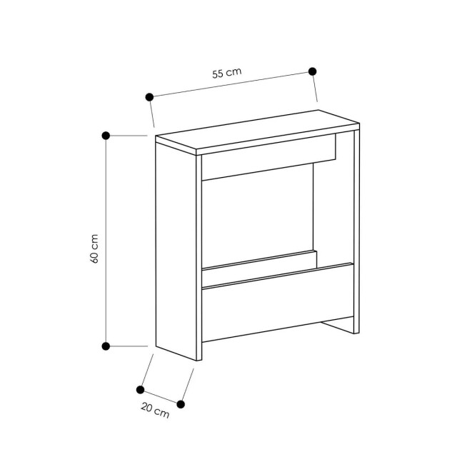 CaliCosy Bijzettafel met opbergruimte l55 cm simpi 3178370 large