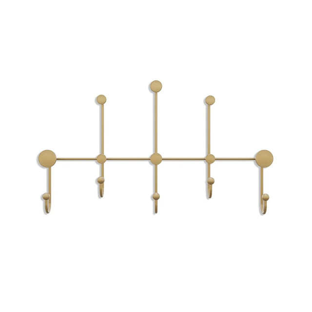 CaliCosy Kapstok voor aan de muur met 8 haken in goudkleurig metaal h45 cm iyon 3178350 large
