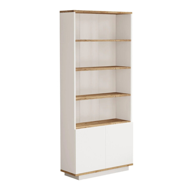 CaliCosy Boekenkast met 2 deuren en 4 legplanken in atlantisch-den en wit h168,3 cm 3178373 large