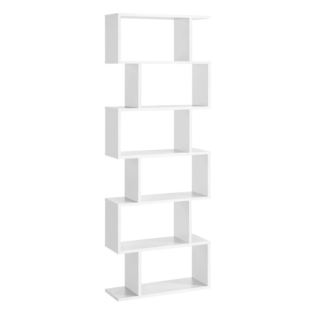CaliCosy Witte boekenkast met 6 niveaus l70 x h190,5 cm 2931929 large