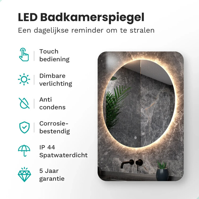 Mirlux Badkamerspiegel 100cm frameloos pre-order 3083780 large